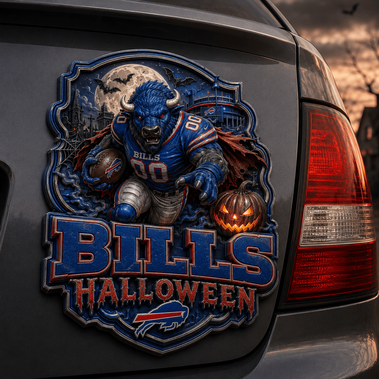 BFBL Premium Halloween 3D Car Name Badge TNSM